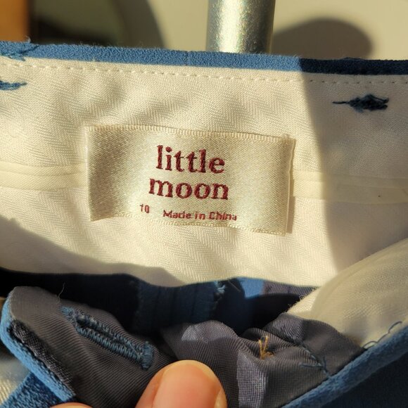 Little Moon cropped trouser in bright blue - Picture 3 of 4